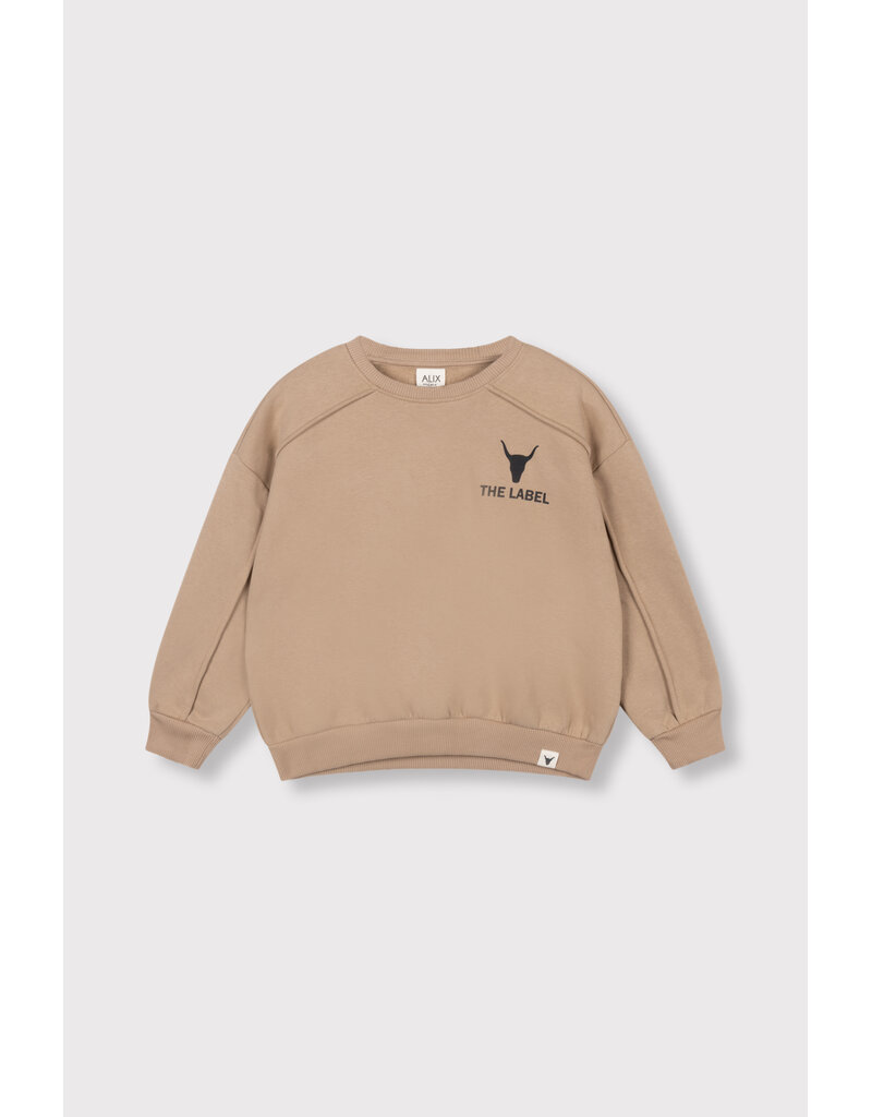 Alix the Label Knitted Pintuck Sweater Sand