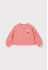 Alix the Label Knitted Cropped Sweater Bright Coral