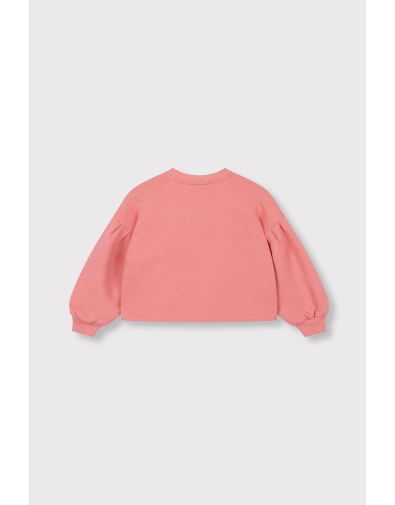Alix the Label Knitted Cropped Sweater Bright Coral