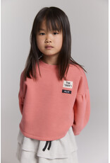 Alix the Label Knitted Cropped Sweater Bright Coral