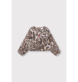Alix the Label Woven Jaguar Cropped Sweater Animal