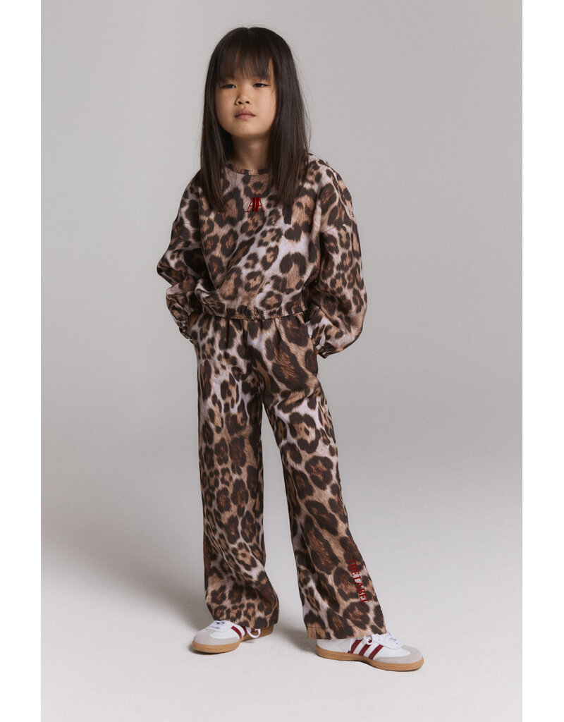 Alix the Label Woven Jaguar Cropped Sweater Animal