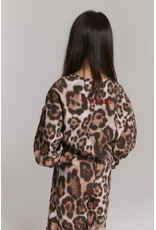 Alix the Label Woven Jaguar Cropped Sweater Animal