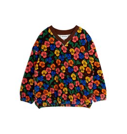 Mini Rodini Violas aop velour sweatshirt multi