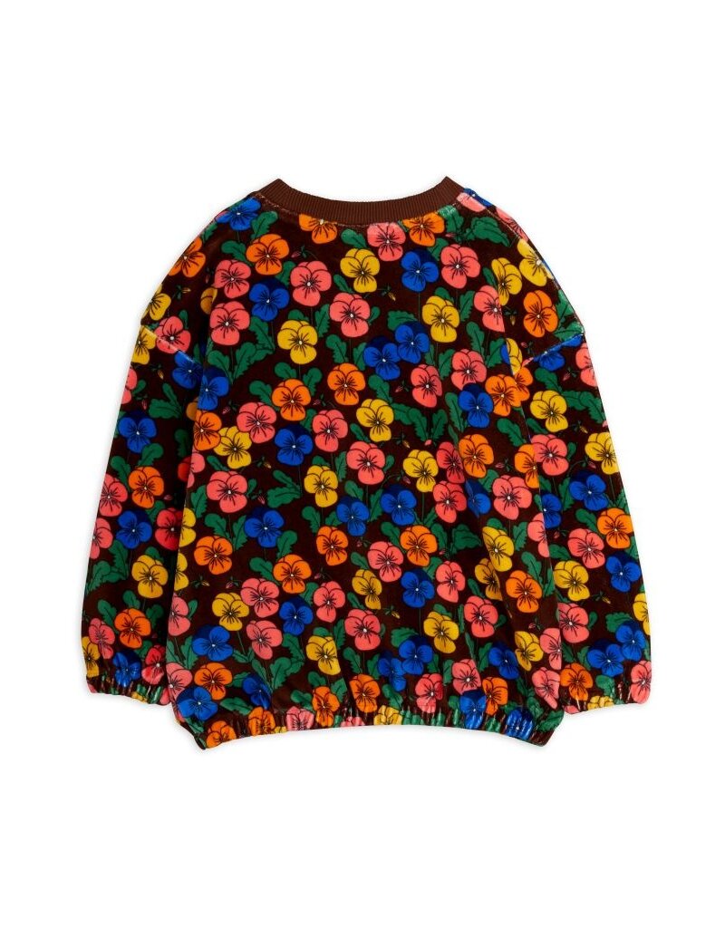 Mini Rodini Violas aop velour sweatshirt multi
