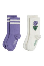 Mini Rodini Viola stripe 2-pack socks