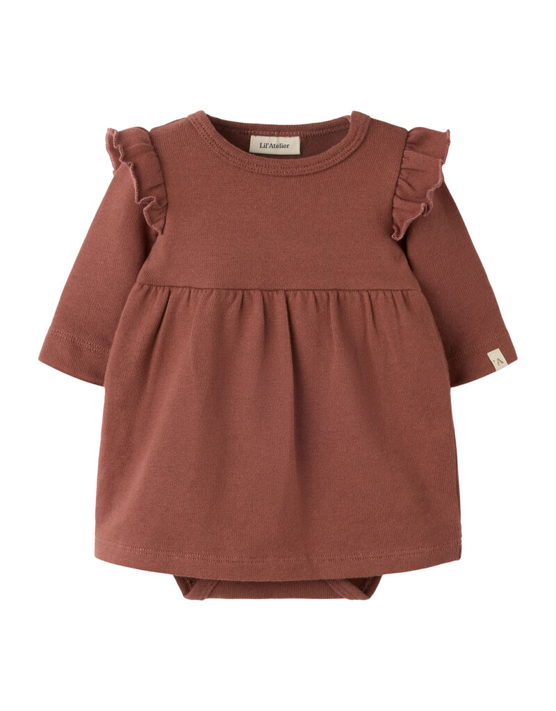 Lil' Atelier Thoro Loose Body Dress Mahogany