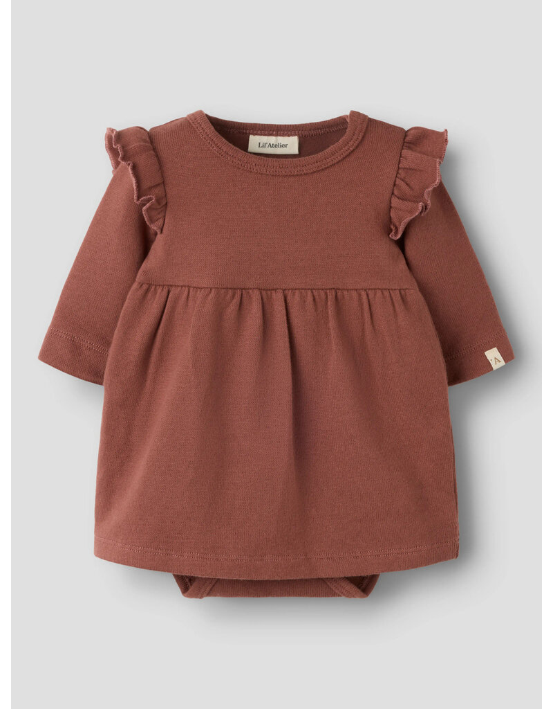 Lil' Atelier Thoro Loose Body Dress Mahogany