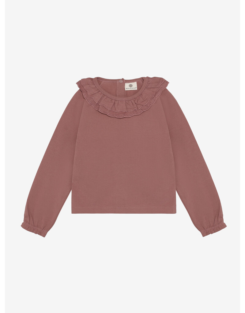 En Fant T-shirt LS Collar Burlwood