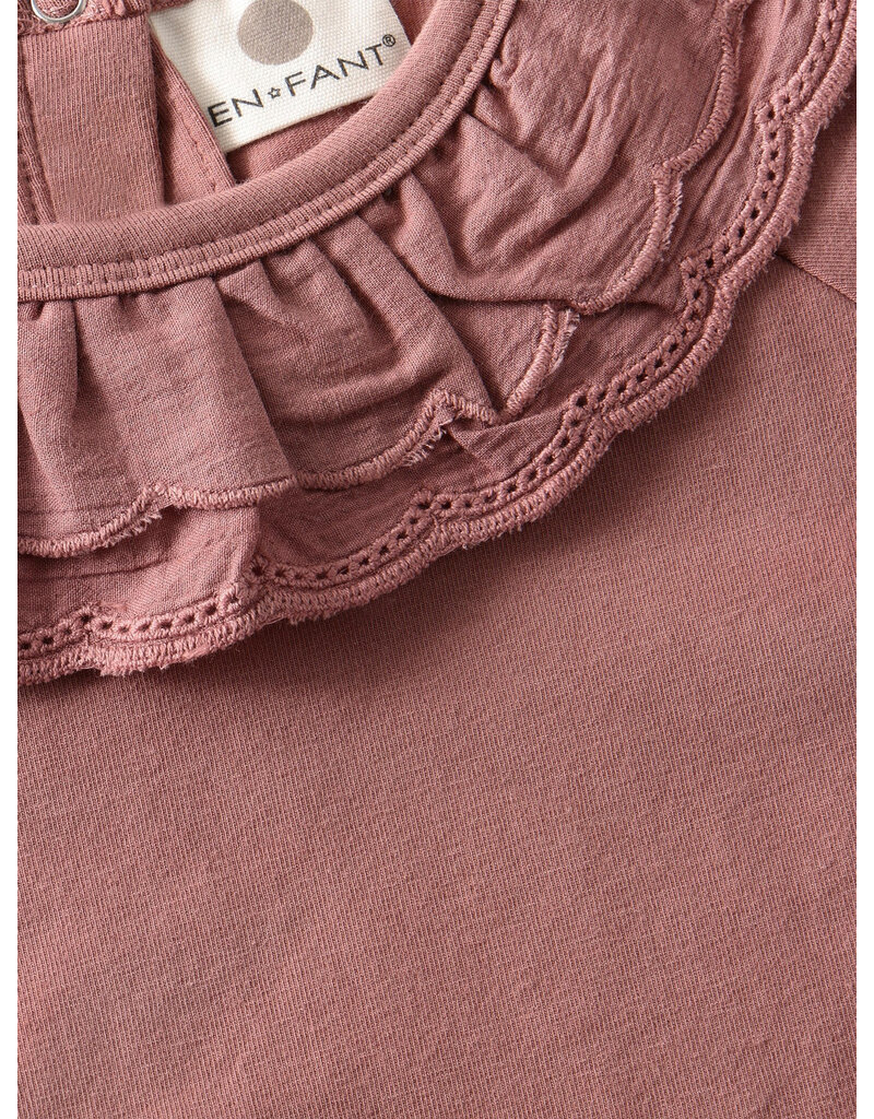 En Fant T-shirt LS Collar Burlwood
