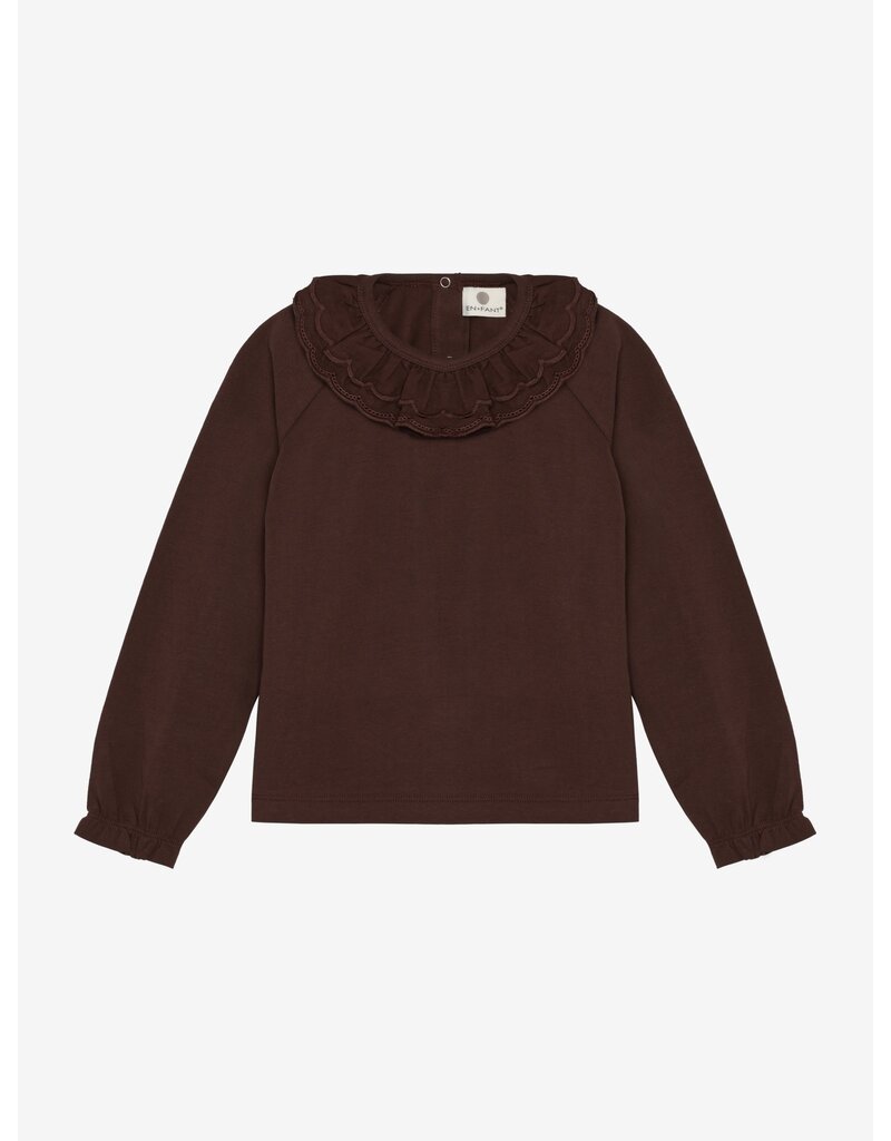 En Fant T-shirt LS Collar Deep Mahogany