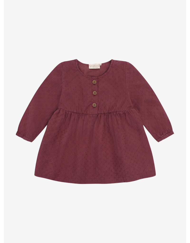 Fixoni Dress LS Woven Crushed Berry