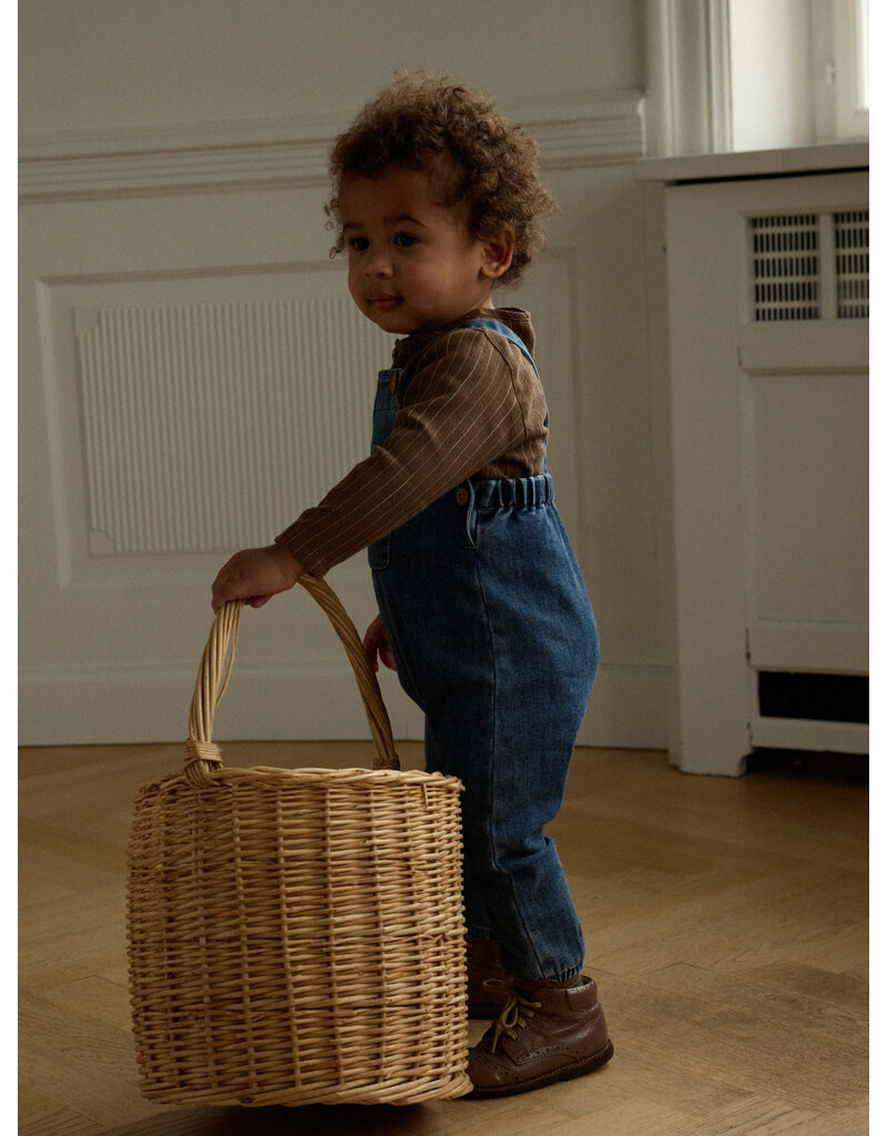Lil' Atelier Obello Denim Overall Dark Blue