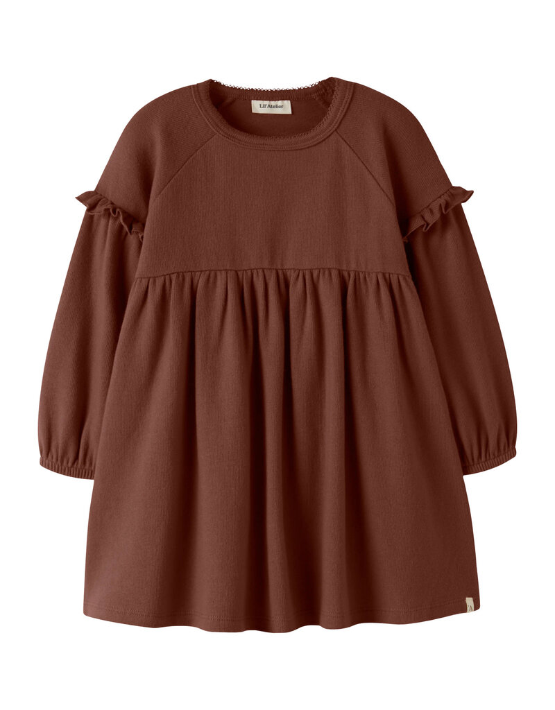 Lil' Atelier Thoro Loose Dress Mahogany