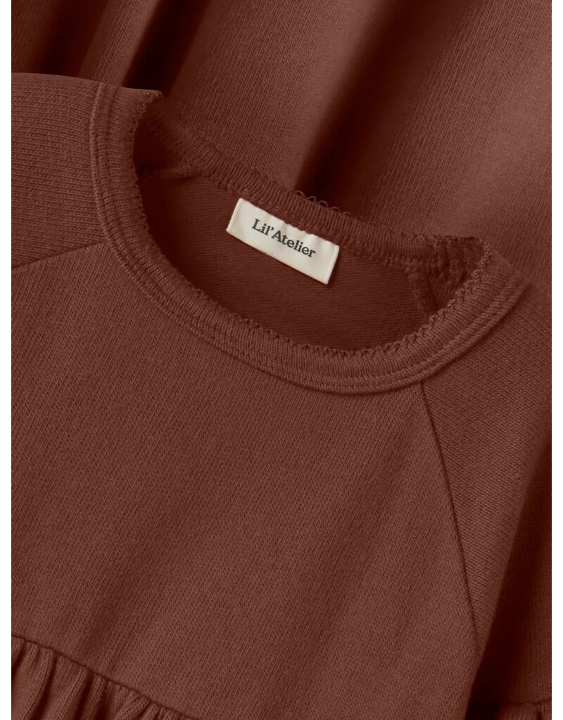Lil' Atelier Thoro Loose Dress Mahogany