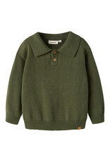 Lil' Atelier Olo Knit Polo Cypress