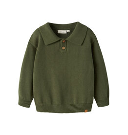 Lil' Atelier Olo Knit Polo Cypress