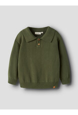 Lil' Atelier Olo Knit Polo Cypress