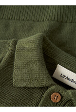 Lil' Atelier Olo Knit Polo Baby Cypress