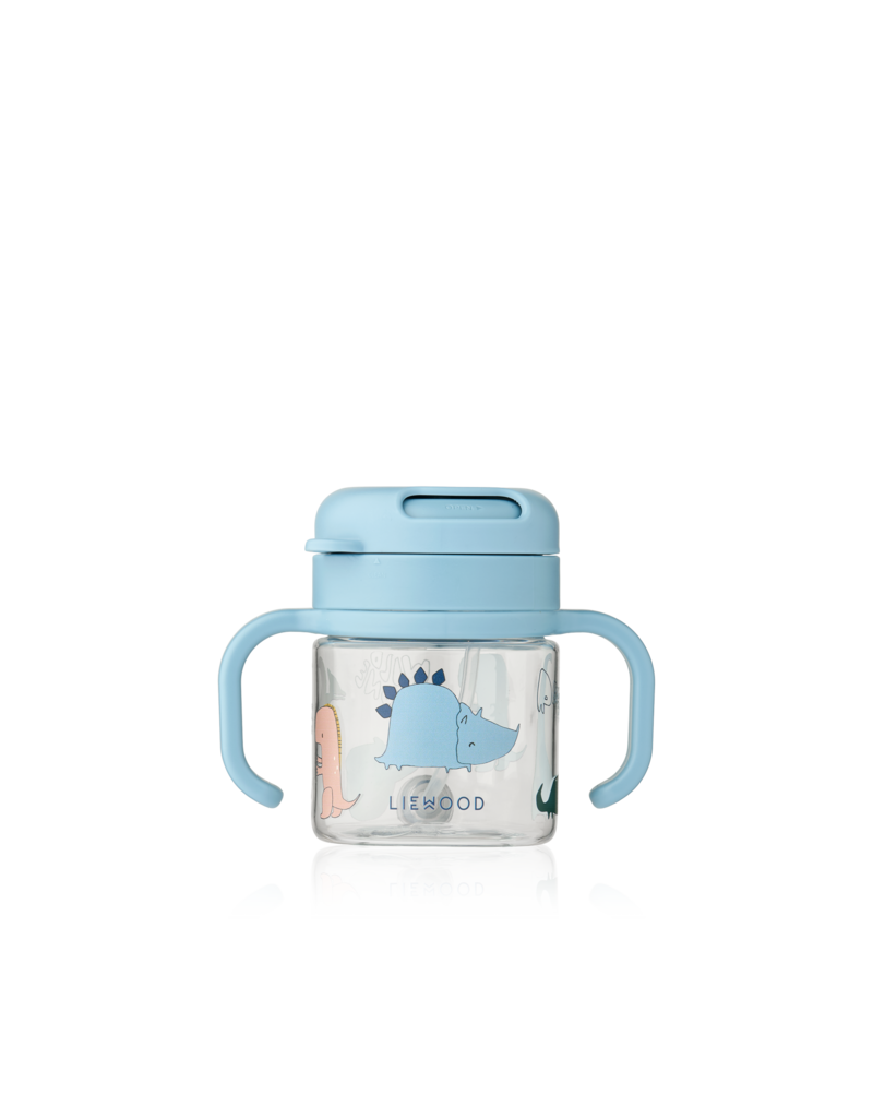 Liewood Kai Tritan Straw Cup 280ml Dino roar Sandy