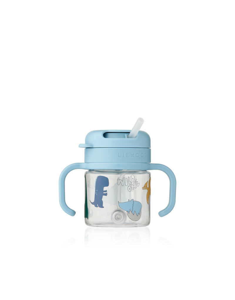 Liewood Kai Tritan Straw Cup 280ml Dino roar Sandy