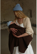 Hvid Blanket Kiki Dark Brown