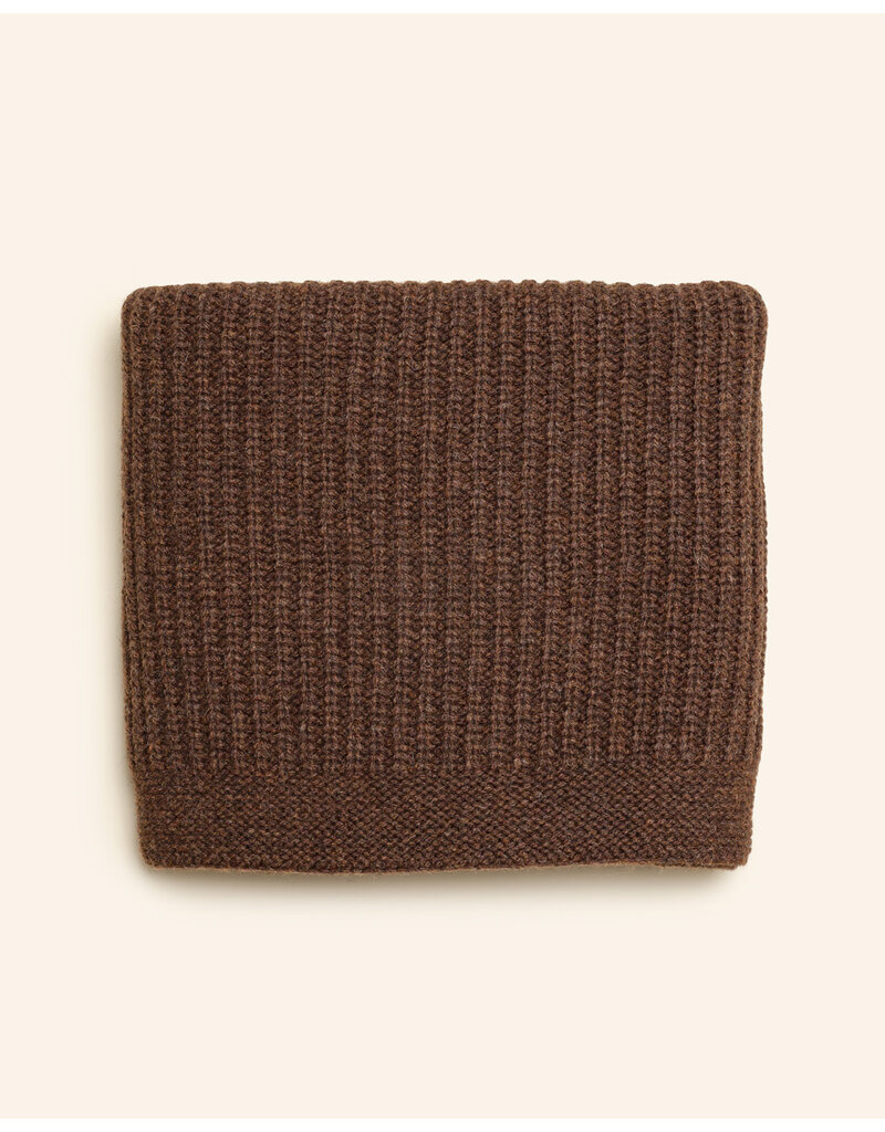 Hvid Blanket Kiki Dark Brown