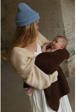 Hvid Blanket Kiki Dark Brown