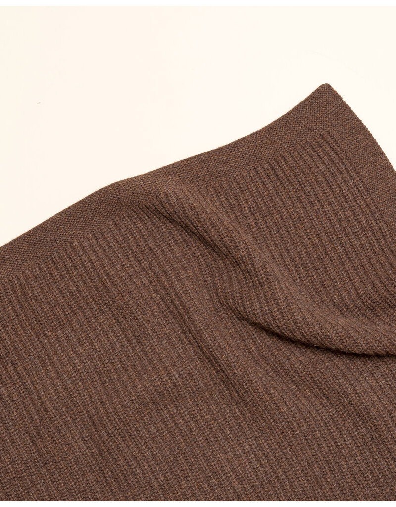 Hvid Blanket Kiki Dark Brown