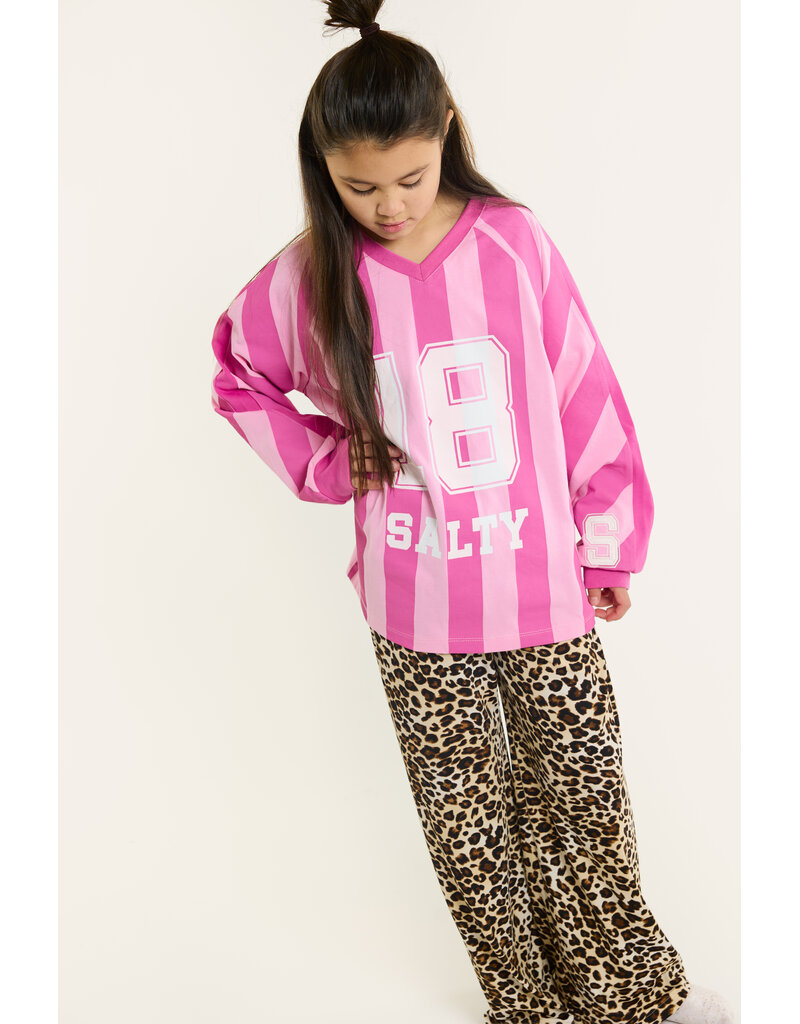 Salty Stitch Sport Tee Stripes Pink