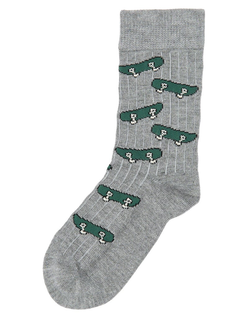 minipop Mats Bamboo Sock Light Grey Melange