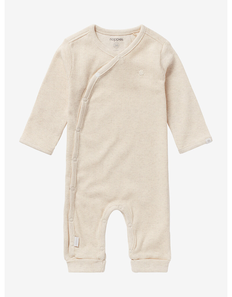 noppies U Playsuit LS Rib Nevis Oatmeal Melange