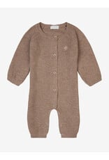 noppies Unisex Playsuit Monrovia LS Taupe Melange