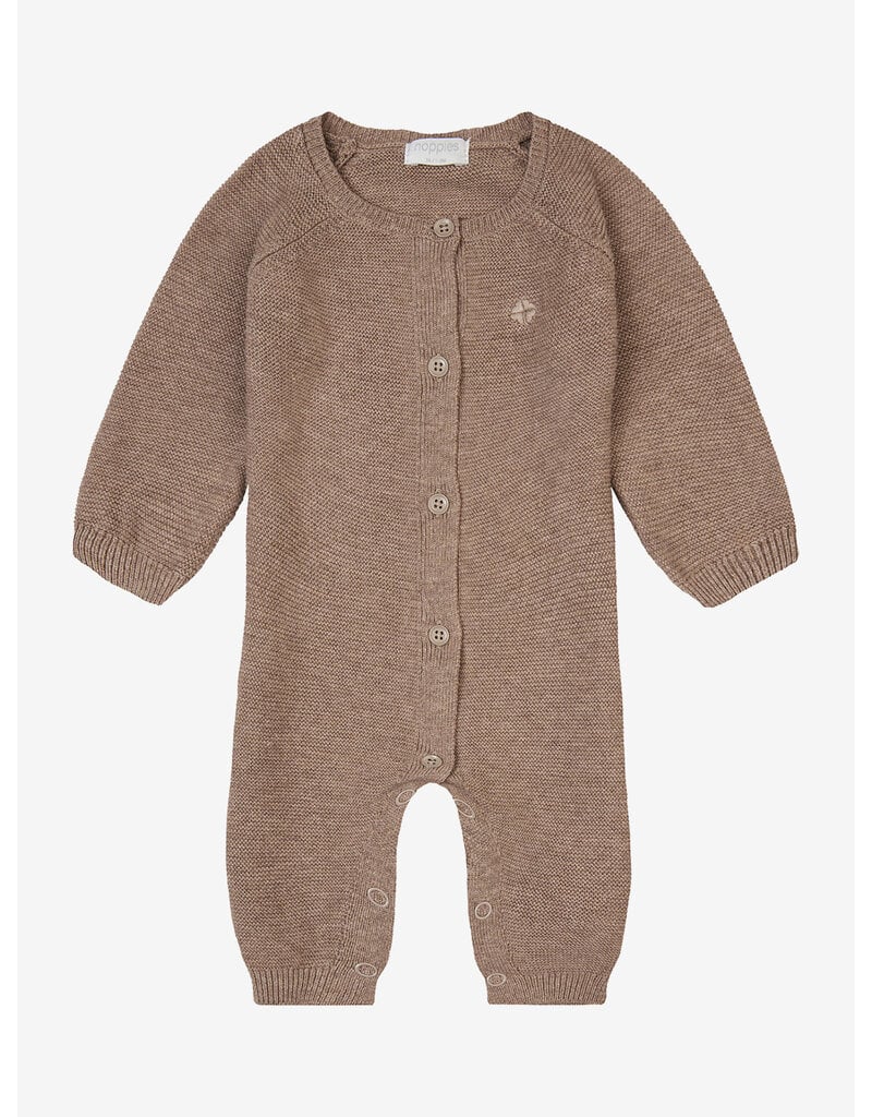 noppies Unisex Playsuit Monrovia LS Taupe Melange