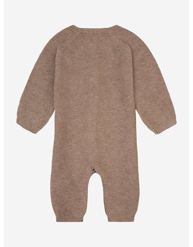 noppies Unisex Playsuit Monrovia LS Taupe Melange