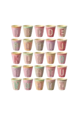 Rice Melamine Alfabet Beker Vintage Pink
