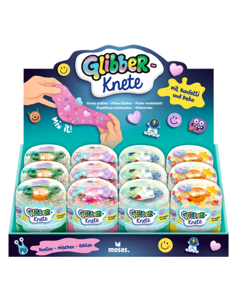 moses Glibber klei slijm met confetti