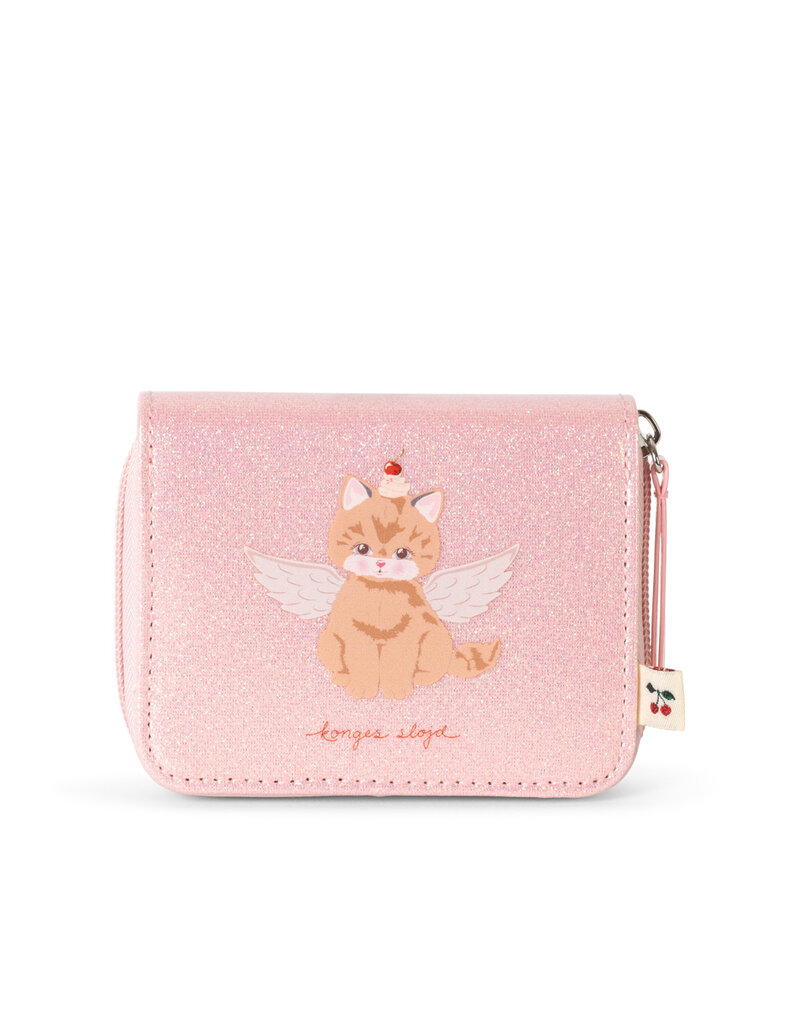 Konges Sløjd Cat Wallet Cerise Glitter