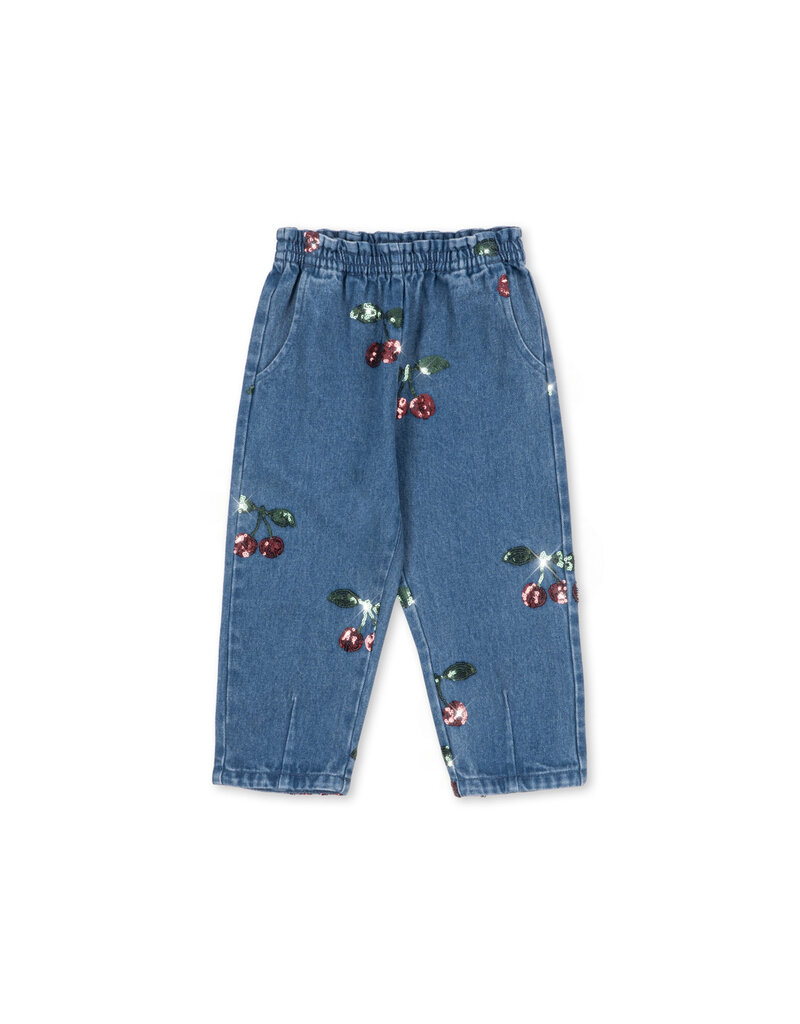 Konges Sløjd Magot Sequin Frill Pants Cherry Sequin