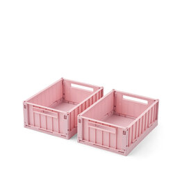Liewood Weston Storage Box S 2-pack Rose Blush