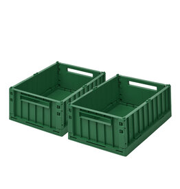 Liewood Weston Storage Box M 2-pack Garden Green