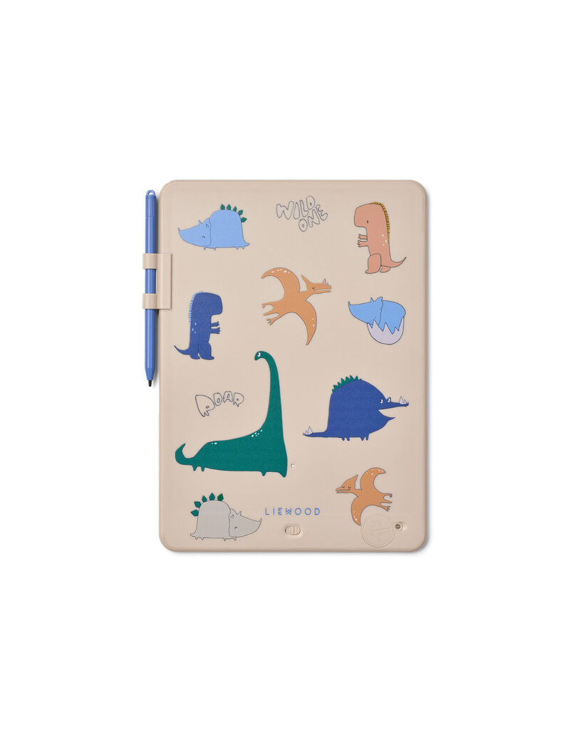 Liewood Zora Magic Drawing Board 10 Inches Dino Roar Sandy