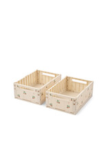 Liewood Weston Printed Storage Box M 2-pack Peach Sea Shell