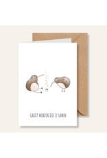 Juulz Illustrations & Design Gevouwen Kaart - Geboorte Kiwi