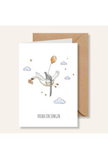 Juulz Illustrations & Design Gevouwen Kaart - Zwaan Jongen