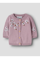 name it Rucca Knit Cardigan Mauve Shadows