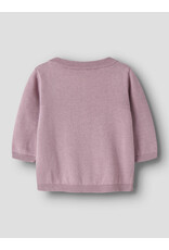 name it Rucca Knit Cardigan Mauve Shadows