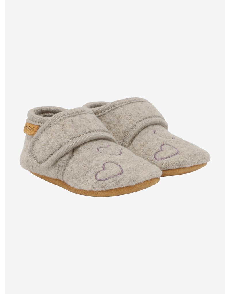 En Fant Wool Slippers w. Embroidery Grape Shake 6109