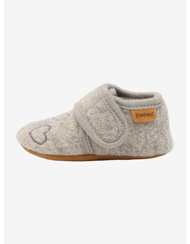 En Fant Wool Slippers w. Embroidery Grape Shake 6109