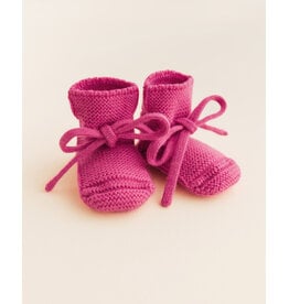 Hvid Booties Fuchsia